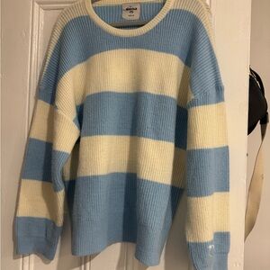 Beach Club Blue and White Striped Sweater